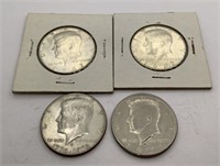 4 Kennedy Halves-(2) 1967, 71 & 76