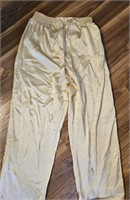 Satiny Women's Pants Ivory Color
