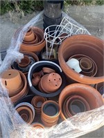 Pallet of clay pots