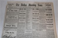Jan 1, 1900   Dallas Morning News Paper