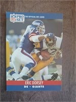 Vintage Eric Dorsey, NY Giants football card 1990