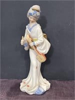 Asian porcelain figurine, blue