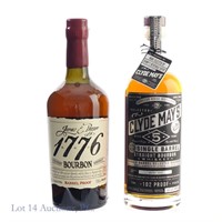 James E. Pepper 1776 & Clyde May's 5 Yr Bourbon, 2