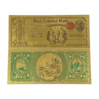 1875 Lebanon $1 Novelty 24k Gold Plated Note