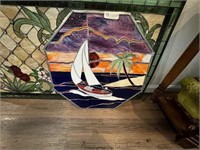 STAINED GLASS WINDOWN OF SHIP