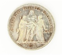 Coin 1849A  France 5 Franc Silver in Very Fine