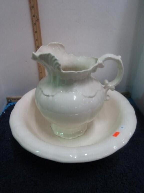 CERAMIC WASH BOWL & PITCHER