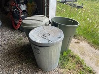 3 GARBAGE CANS