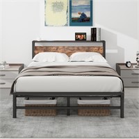 ARFARLY Queen Bed Frame with Wood Storage...