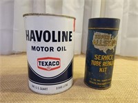 Full Texaco Havoline Motor Oil Quart Can with
