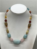JAY KING STERLING SILVER & NATURAL STONES NECKLACE