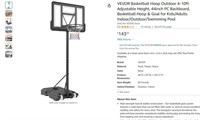 E6188 Basketball Hoop  Goal 4-10ft Adjustable