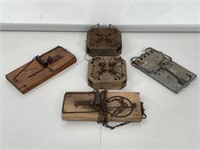 Box Lot Vintage Traps