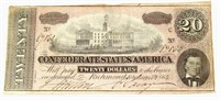 1864 $20 CONFEDERATE STATES of AMERICA