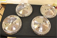 Set of 4 1960's Ford dog dish hubcaps