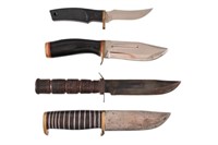 Collection of (4) Fighting/Hunting Knives