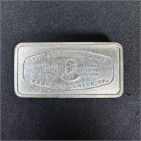 1000 grains Silver Franklin Mint Bullion Bar