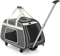 Rolling Soft Cat Carrier with Wheels