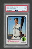 Julio Rodriguez 2022 Topps Heritage #700 PSA 9