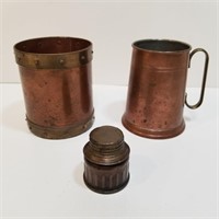 Copper - Brass Tankard - Riveted Vase / Vessel