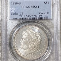 1880-S Morgan Silver Dollar PCGS - MS64