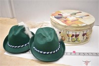 Round Hat Box with 2 Hats