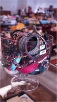 Container of bracelets, all costume: Evereve,