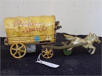 Vintage Tin Western Wagon-Needs some TLC