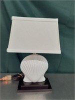 Small Shell lamp on wood base