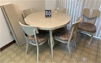 Vintage Laminate Kitchen Table Chairs and Leafs
