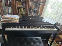 DONNER KEYBOARD WITH STOOL AND SHEET MUSIC
