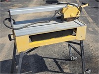 Qep Wet Tile Saw on Stand w/ Pump & Tray