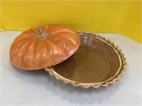 Pumpkin Pie Pan with Lid