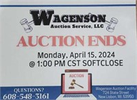 Auction Ends:  Monday, April 15, 2024 1:00pm cst