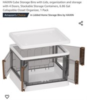 MSRP $40 Cube Storage Bin With Lid