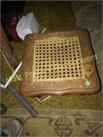 PINE STOOL WITH CANE SEAT