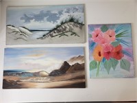 Three Paintings On Canvas