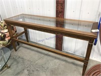 Glass-top sofa table