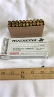 Winchester 5.56 mm M855 62 grain 20 cartridges.