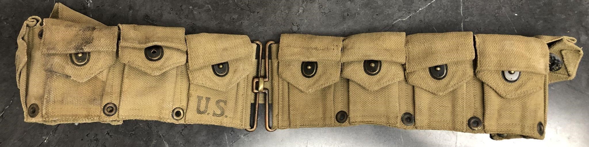 WWII ammo belt with 10 pouches