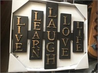 Live/Laugh/Love Wall Hanging New
