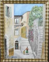 R. MEISCH, WATERCOLOR ON PAPER, SIGNED