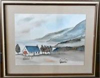 LAURETTE BLOUIN, WATERCOLOR ON PAPER, SIGNED