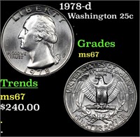 1978-d Washington Quarter 25c Grades GEM++ Unc