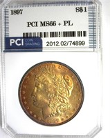 1897 Morgan MS66+ PL LISTS $5000