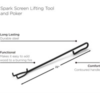 22IN SPARK SCREEN LIFTING ROD, SOLID STEEL, FOR