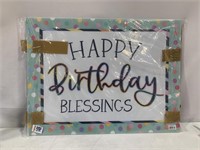 HAPPY BIRTHDAY BLESSING PLASTIC YARD SIGN 24x18IN