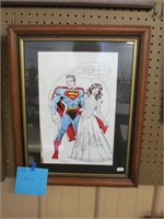 Framed Superman Print in 18”x22”