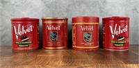 Velvet Pipe and Cigarette Tobacco Tins