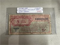 1947 5 CENT MILITARY PAYMENT COUPON 2ND SERIES